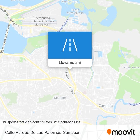 Mapa de Calle Parque De Las Palomas