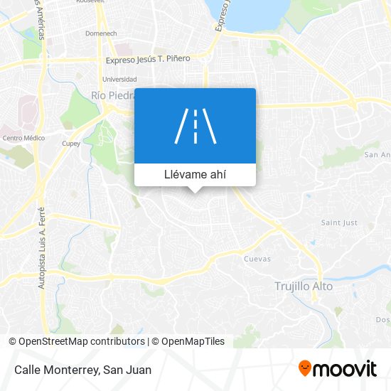 Mapa de Calle Monterrey