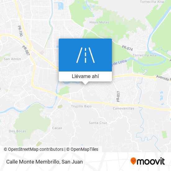 Mapa de Calle Monte Membrillo