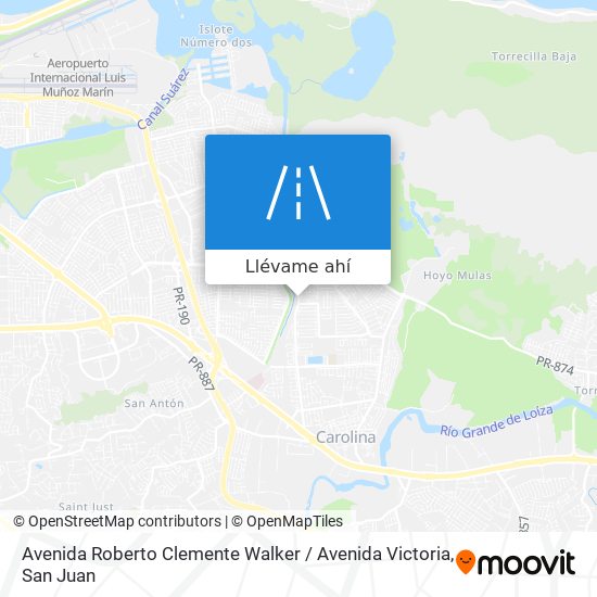 Mapa de Avenida Roberto Clemente Walker / Avenida Victoria