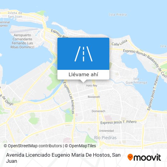 Mapa de Avenida Licenciado Eugenio María De Hostos
