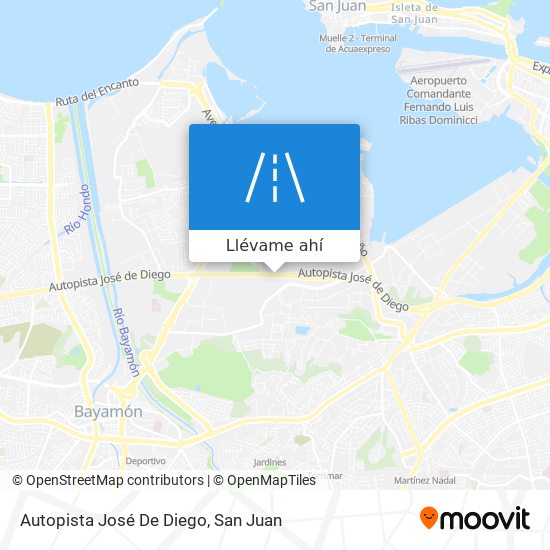 Mapa de Autopista José De Diego