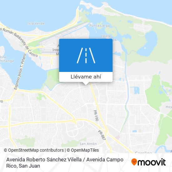 Mapa de Avenida Roberto Sánchez Vilella / Avenida Campo Rico