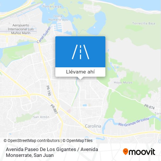 Mapa de Avenida Paseo De Los Gigantes / Avenida Monserrate