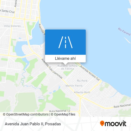 Mapa de Avenida Juan Pablo II