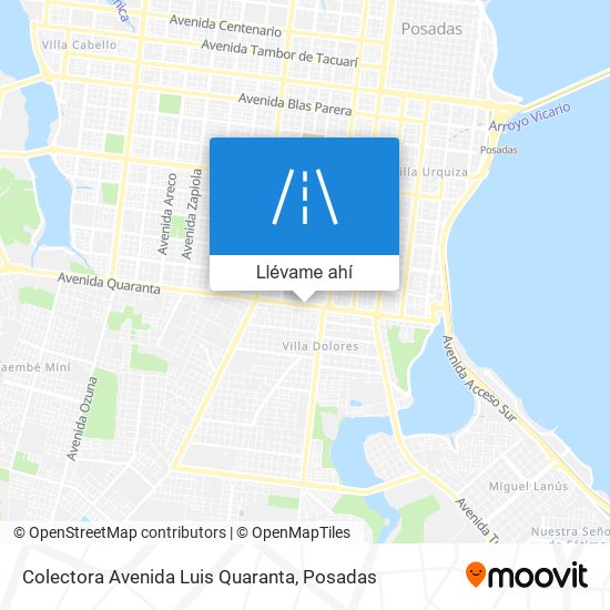 Mapa de Colectora Avenida Luis Quaranta