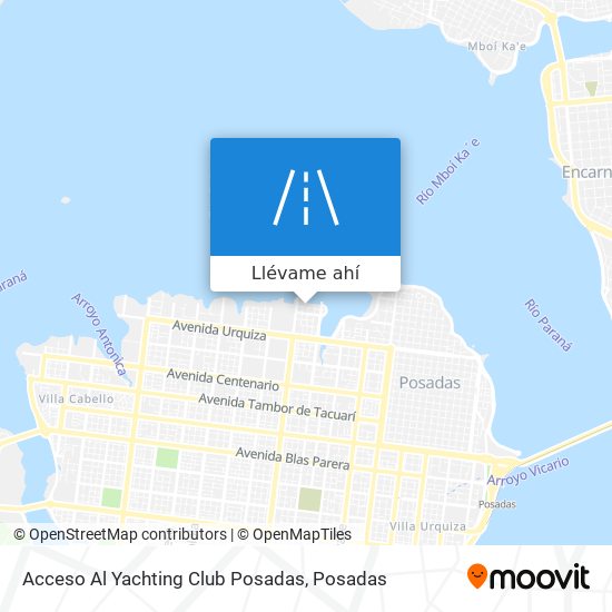 Mapa de Acceso Al Yachting Club Posadas