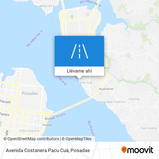 Mapa de Avenida Costanera Pacu Cuá