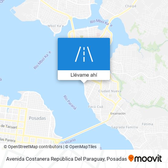 Mapa de Avenida Costanera República Del Paraguay