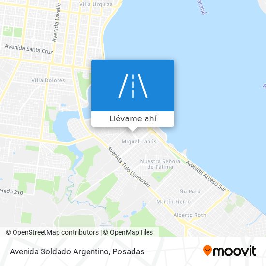 Mapa de Avenida Soldado Argentino