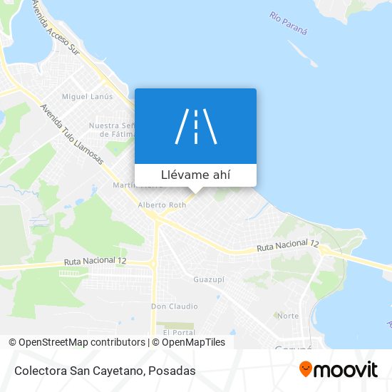 Mapa de Colectora San Cayetano