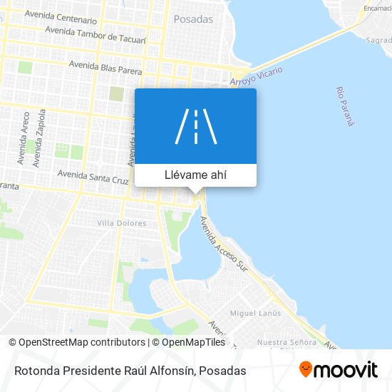 Mapa de Rotonda Presidente Raúl Alfonsín