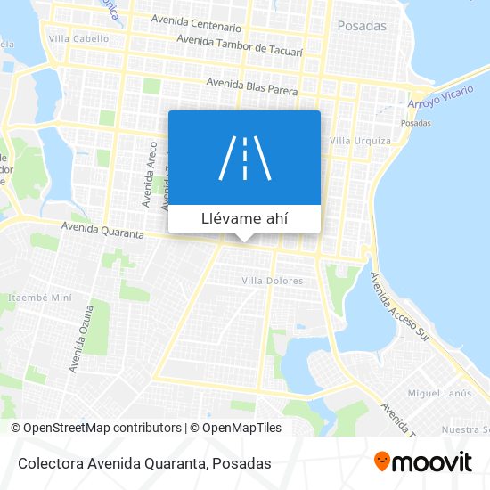 Mapa de Colectora Avenida Quaranta