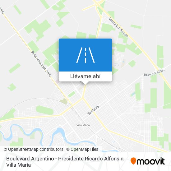 Mapa de Boulevard Argentino - Presidente Ricardo Alfonsín