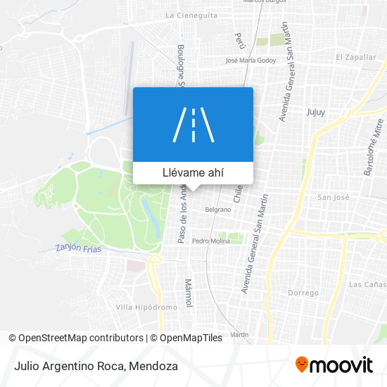 Mapa de Julio Argentino Roca