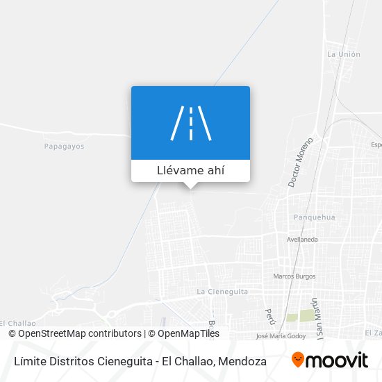 Mapa de Límite Distritos Cieneguita - El Challao