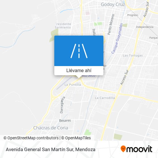 Mapa de Avenida General San Martín Sur