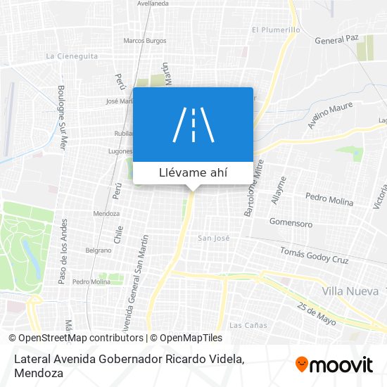 Mapa de Lateral Avenida Gobernador Ricardo Videla
