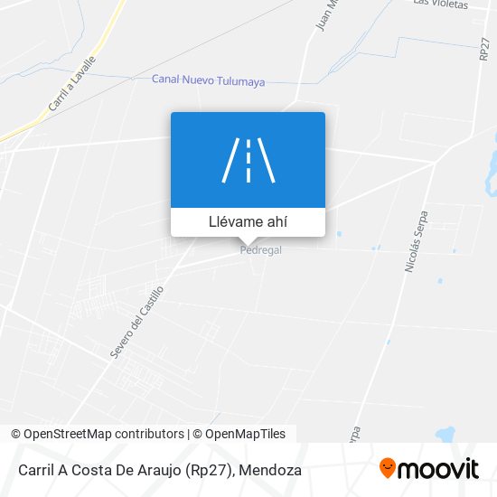 Mapa de Carril A Costa De Araujo (Rp27)