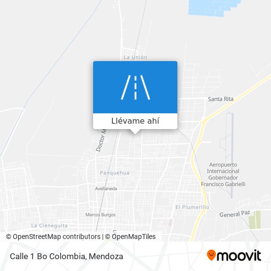 Mapa de Calle 1 Bo Colombia