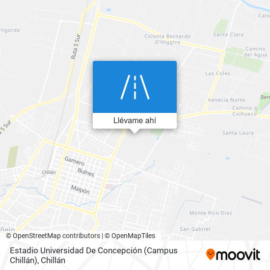 Mapa de Estadio Universidad De Concepción (Campus Chillán)