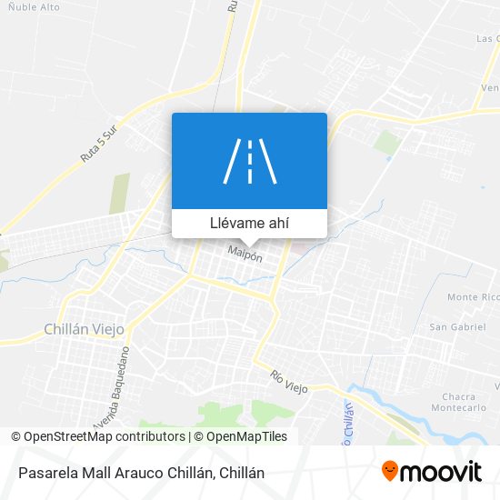Mapa de Pasarela Mall Arauco Chillán