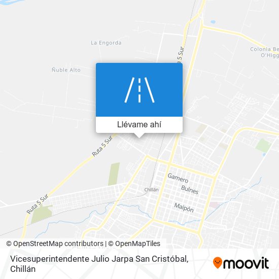 Mapa de Vicesuperintendente Julio Jarpa San Cristóbal