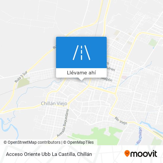 Mapa de Acceso Oriente Ubb La Castilla