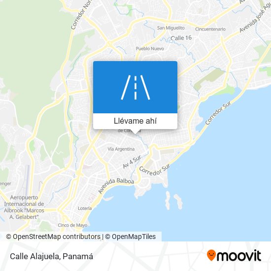 Mapa de Calle Alajuela