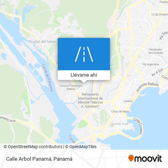 Mapa de Calle Arbol Panamá