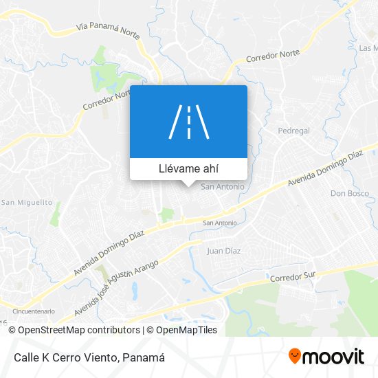 Mapa de Calle K Cerro Viento