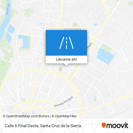 Mapa de Calle 6 Final Oeste