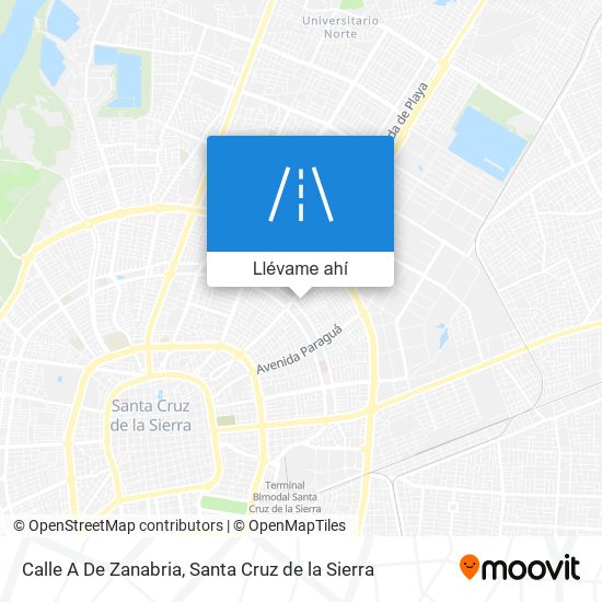 Mapa de Calle A De Zanabria