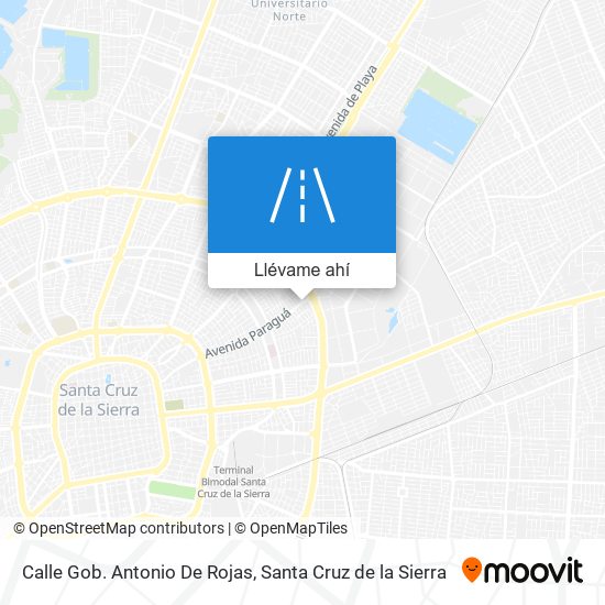 Mapa de Calle Gob. Antonio De Rojas