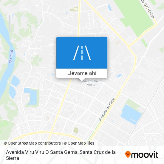Mapa de Avenida Viru Viru O Santa Gema