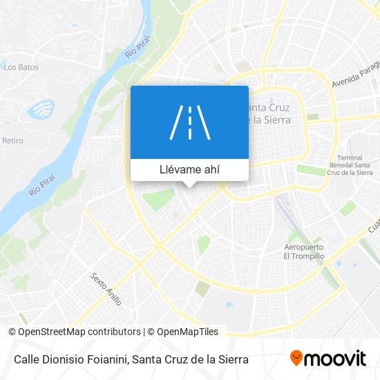 Mapa de Calle Dionisio Foianini