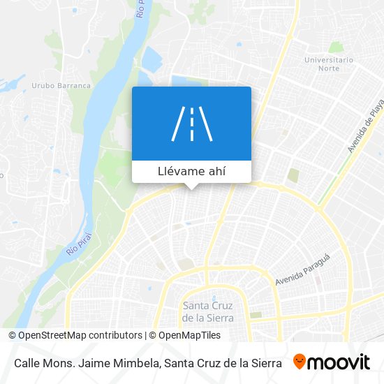 Mapa de Calle Mons. Jaime Mimbela