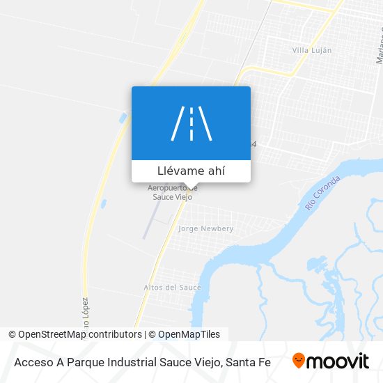 Mapa de Acceso A Parque Industrial Sauce Viejo