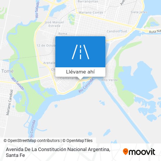 Mapa de Avenida De La Constitución Nacional Argentina