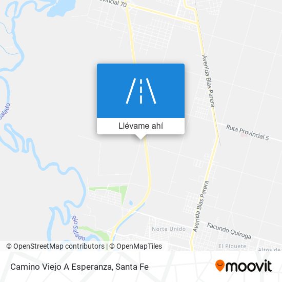 Mapa de Camino Viejo A Esperanza