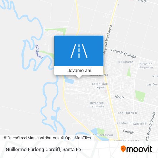 Mapa de Guillermo Furlong Cardiff