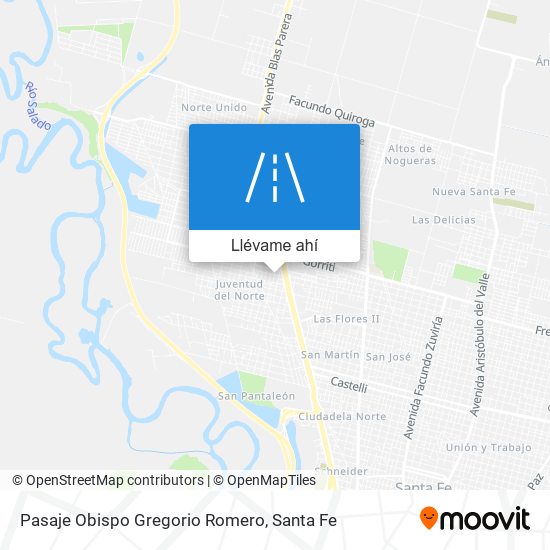 Mapa de Pasaje Obispo Gregorio Romero