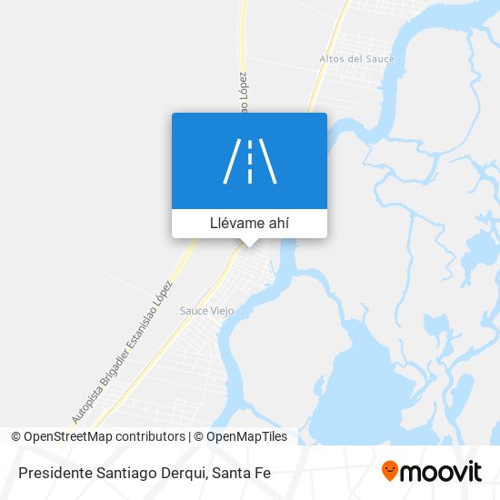 Mapa de Presidente Santiago Derqui