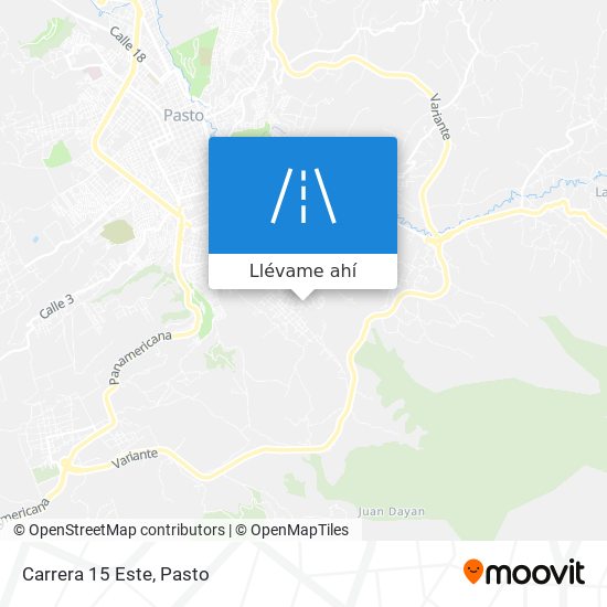 Mapa de Carrera 15 Este