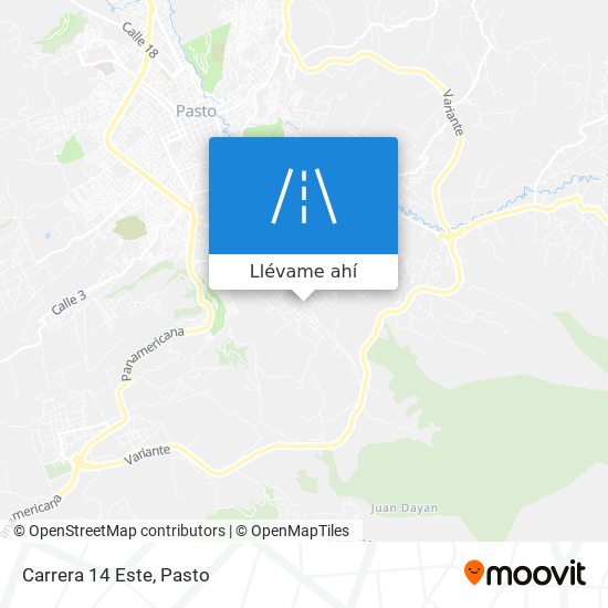 Mapa de Carrera 14 Este