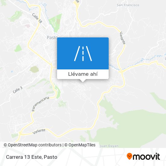 Mapa de Carrera 13 Este