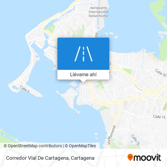 Mapa de Corredor Vial De Cartagena