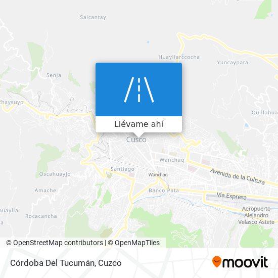 Mapa de Córdoba Del Tucumán