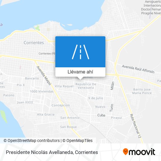 Mapa de Presidente Nicolás Avellaneda