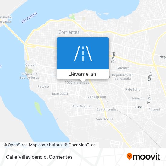 Mapa de Calle Villavicencio